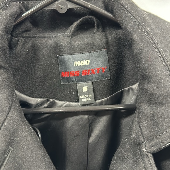 Miss Sixty Size S Black Peacoat - Picture 2 of 10